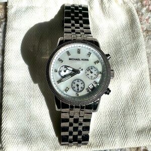 Michael Kors Mother of Pearl Stainless Steel Ritz Women's Watch (MK5020)